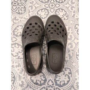 Vans Kids Slip On Water Shoes Black Square‎ Cutout Clogs Size K3